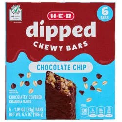 H-E-B Dipped Chewy Bars - Chocolate Chip