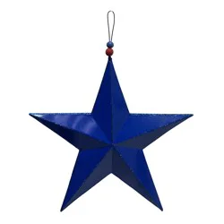 Destination Holiday Patriotic Metal Star - Blue