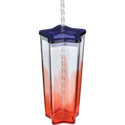 Destination Holiday Blue Ombre Patriotic Star Tumbler