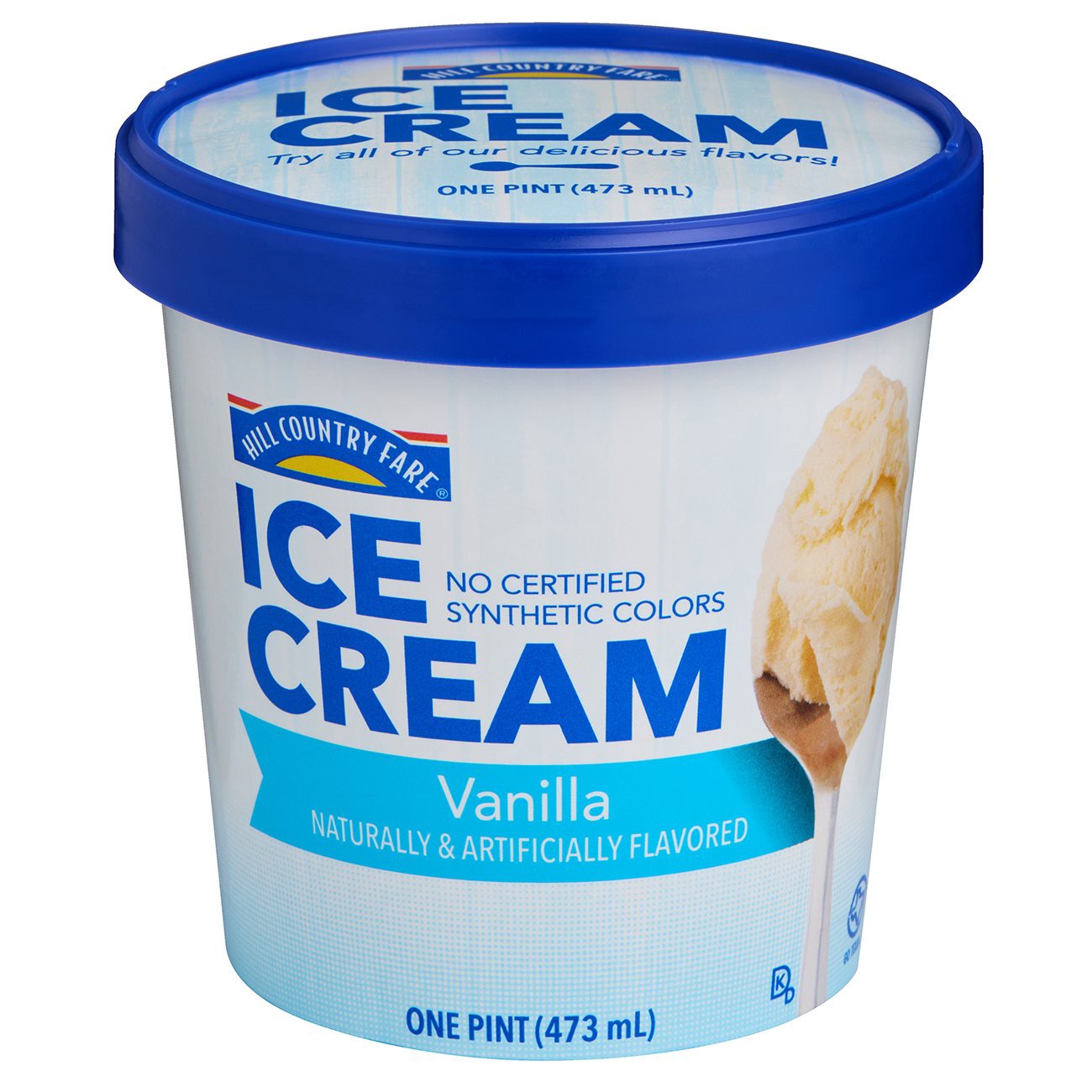 slide 1 of 1, Hill Country Fare Vanilla Ice Cream, 1 pint