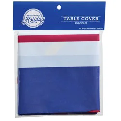 Destination Holiday Blue Popsicle Plastic Table Cover