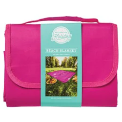 Destination Holiday Foldable Beach Blanket - Pink