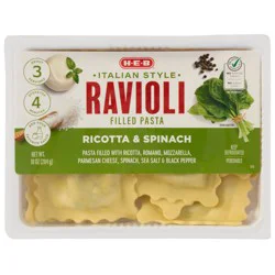 H-E-B Italian-Style Ravioli Filled Pasta - Ricotta & Spinach