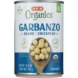 H-E-B Organics Low Sodium Garbanzo Beans Chickpeas