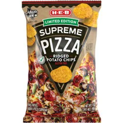 H-E-B Ridged Potato Chips - Supreme Pizza