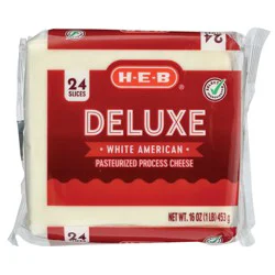 H-E-B Deluxe White American Slices