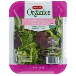 H-E-B Organics Fresh Romaine, Butter Lettuce & Arugula Blend
