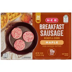 H-E-B Breakfast Sausage Patties - Maple