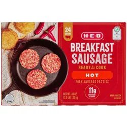 H-E-B Breakfast Sausage Patties - Hot