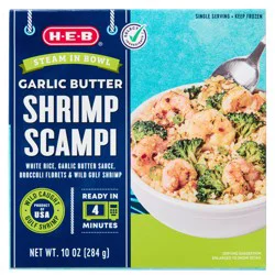 H-E-B Frozen Steam in Bowl - Garlic Butter Shrimp Scampi