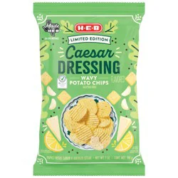 H-E-B Wavy Potato Chips - Ceasar Dressing