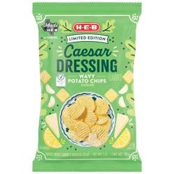 H-E-B Wavy Potato Chips - Ceasar Dressing