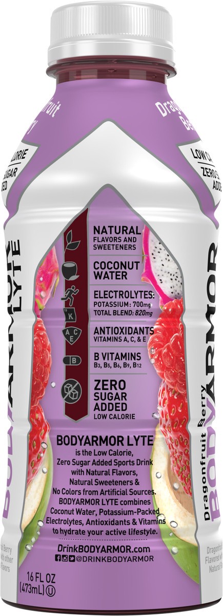 slide 6 of 10, BODYARMOR Lyte Dragonfruit Berry Bottle- 16 fl oz, 16 fl oz
