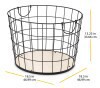 slide 11 of 13, Whitmor Round Wire Hamper with Flexible Handles, 1 ct