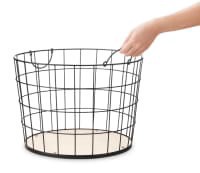 slide 12 of 13, Whitmor Round Wire Hamper with Flexible Handles, 1 ct
