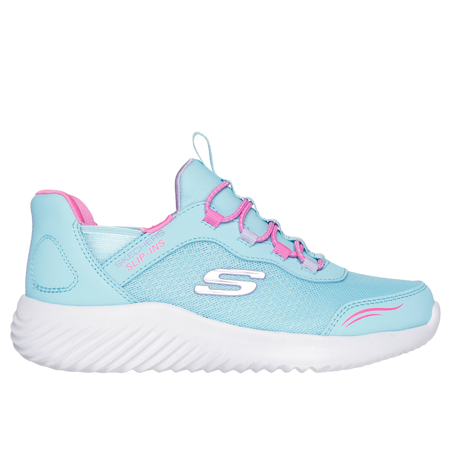 slide 3 of 4, Skechers Girls' Bounder Athletic Shoes, Turquoise, Size 3, 1 ct