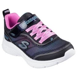 Skechers Girls' Microspec Plus Athletic Shoes, Black, Size 1