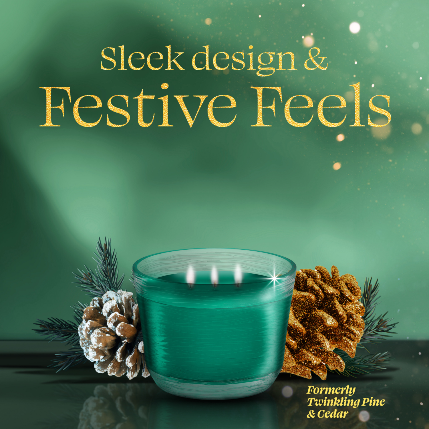 slide 4 of 8, Glade 3-Wick Candle Jar, Balsam & Spruce, 6.8oz., 1 count, 1 ct