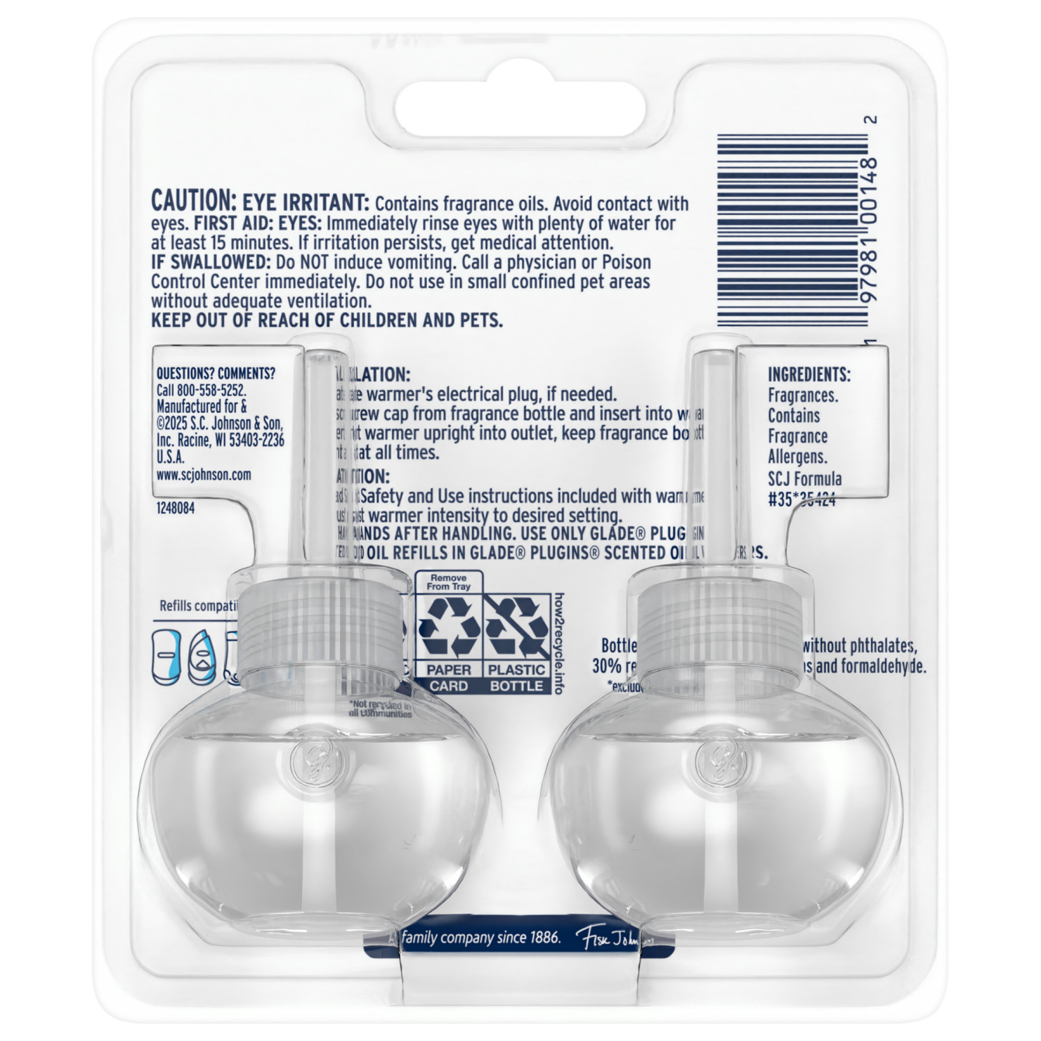 slide 2 of 8, Glade PlugIn Refills Air Freshener, Warm Apple & Spices, 1.34oz., 2 count, 2 ct