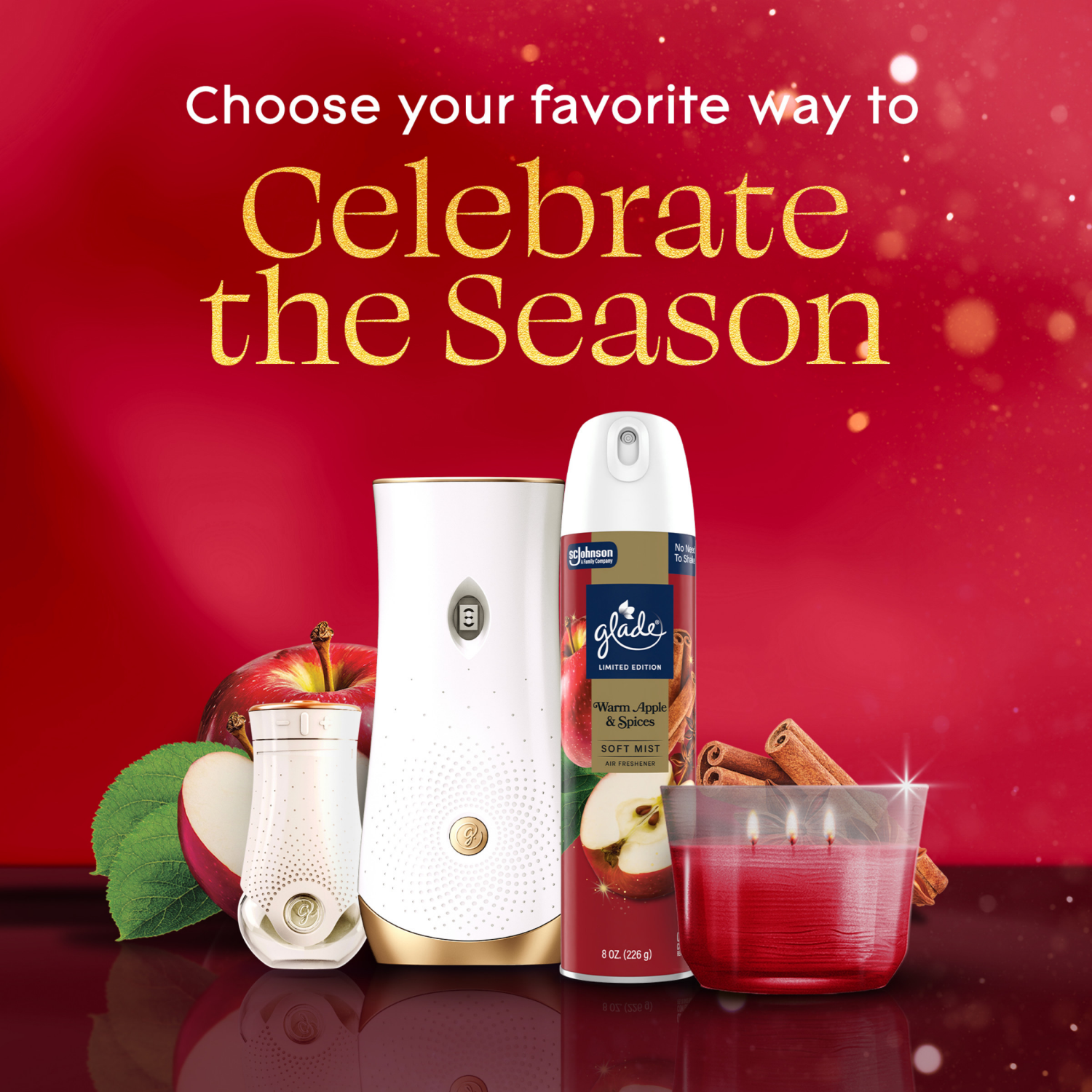 slide 7 of 8, Glade PlugIn Refills Air Freshener, Warm Apple & Spices, 1.34oz., 2 count, 2 ct