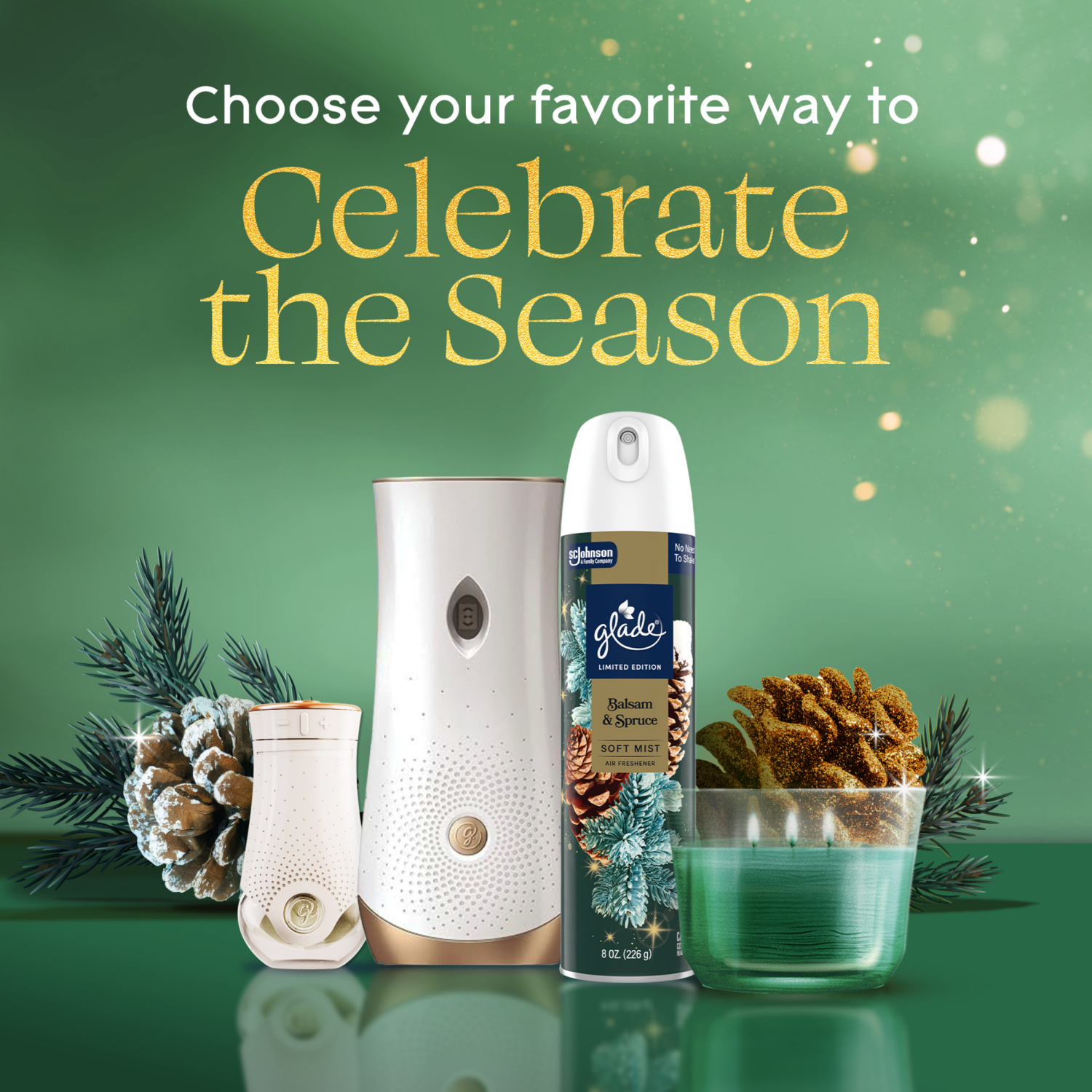 slide 7 of 8, Glade PlugIn Refills Air Freshener, Balsam & Spruce, 1.34oz., 5 count, 5 ct