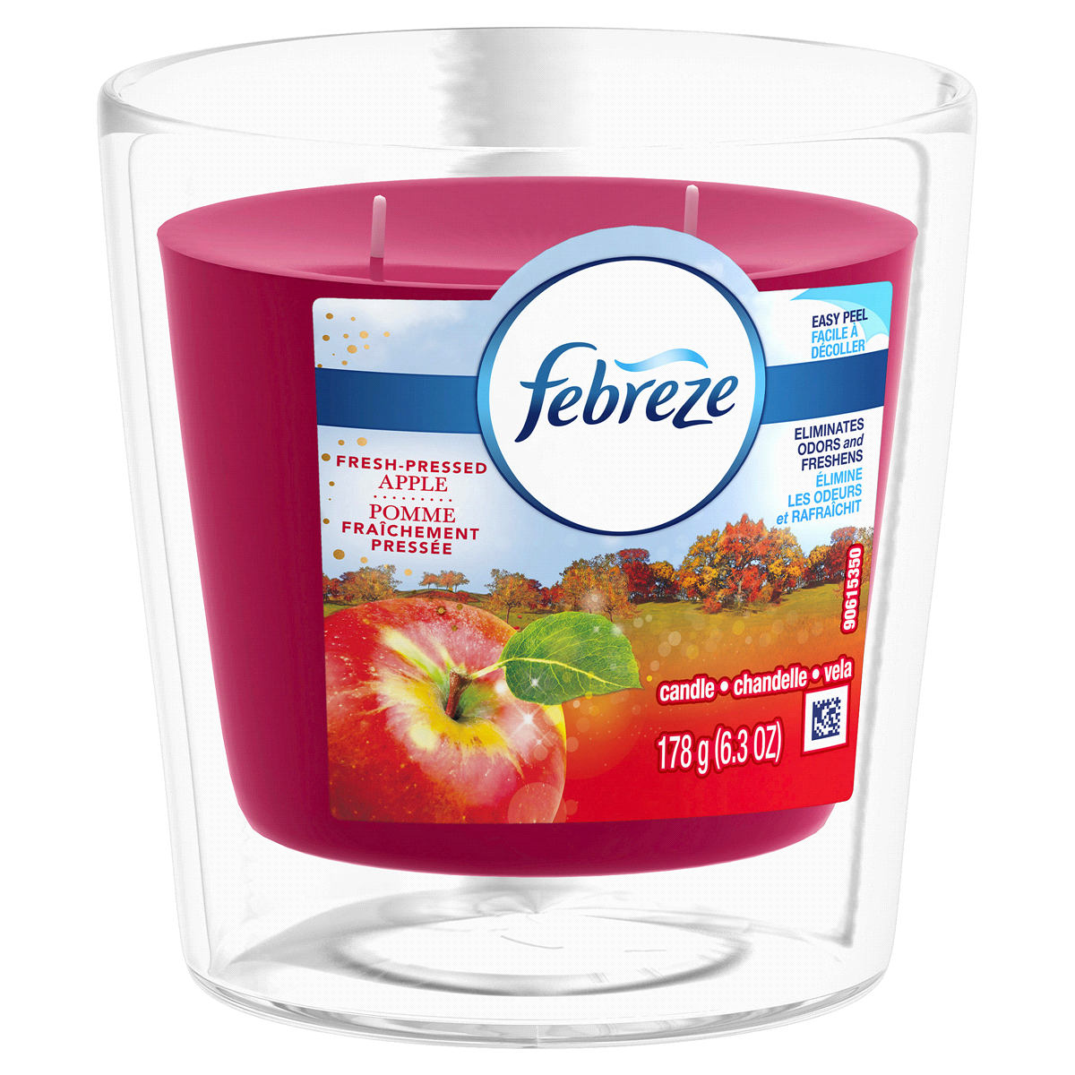 slide 2 of 6, Febreze Fresh-Pressed Apple Scented Candle, 6.3 oz