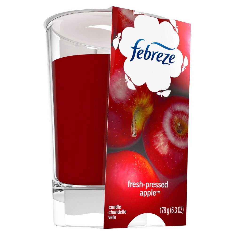 slide 5 of 6, Febreze Fresh-Pressed Apple Scented Candle, 6.3 oz