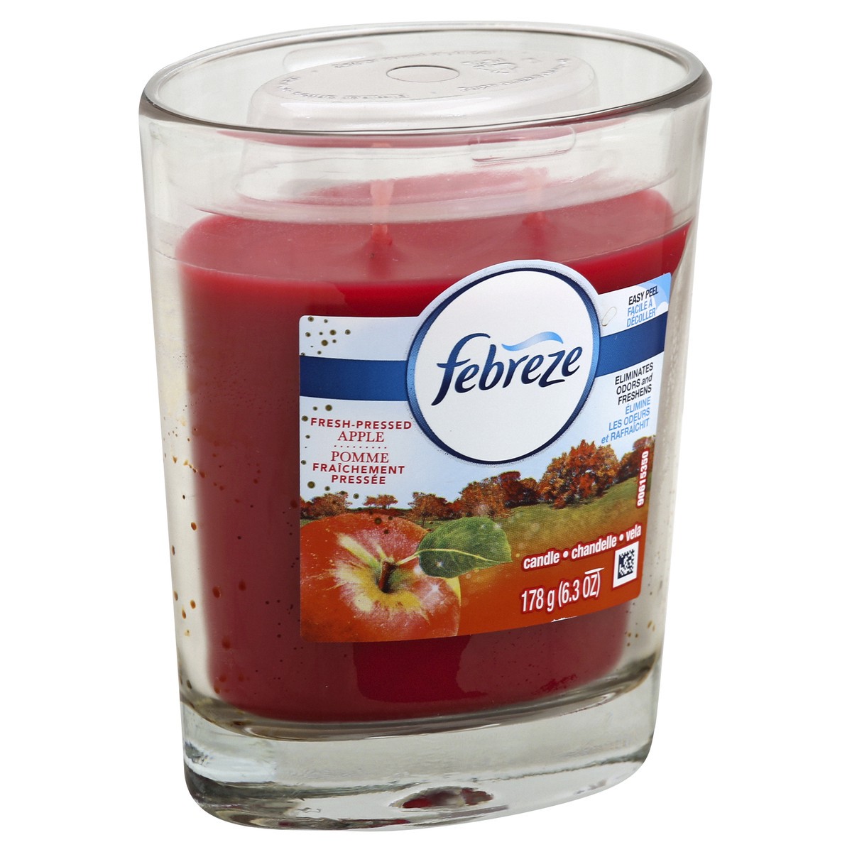 slide 1 of 6, Febreze Fresh-Pressed Apple Scented Candle, 6.3 oz