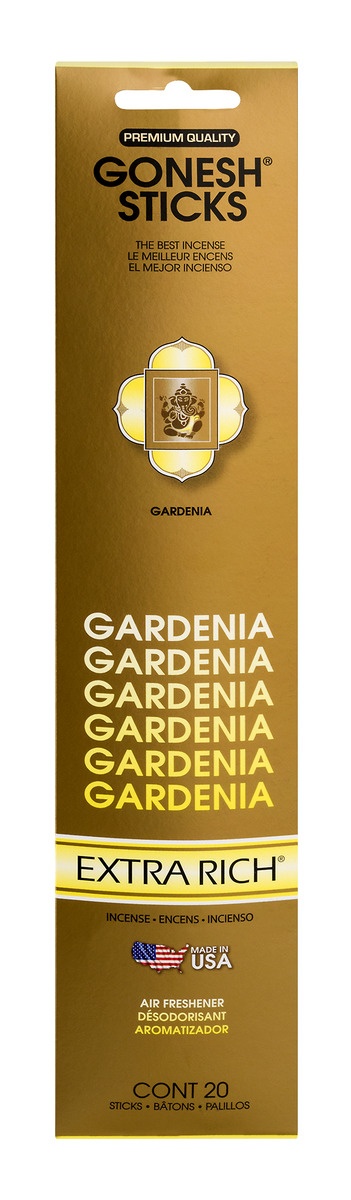 slide 1 of 1, Gonesh Extra Rich Gardenia Incense Sticks, 20 ct