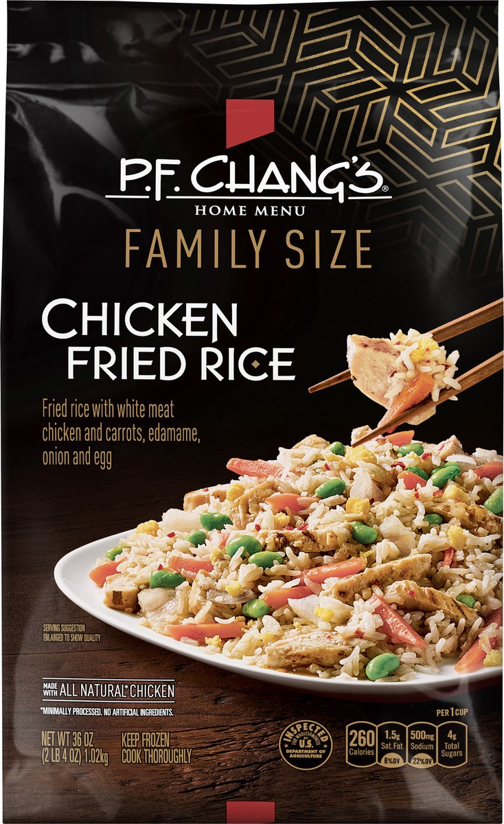 slide 4 of 6, P.F. Chang's Home Menu Chicken Fried Rice Family Size Skillet Meal, Frozen Meal, 36 OZ, 36 oz