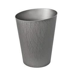 Hefty 2.3-gal / Decorative Wastebasket, Gunmetal Gray