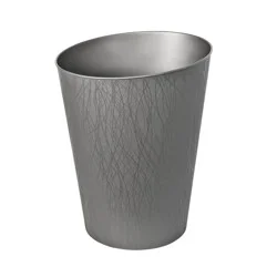 Hefty 2.3-gal / Decorative Wastebasket, Gunmetal Gray