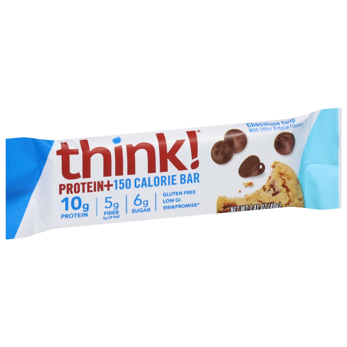 slide 11 of 14, thinkThin Think! Chocolate Chip Protein Bar, 1.41 oz