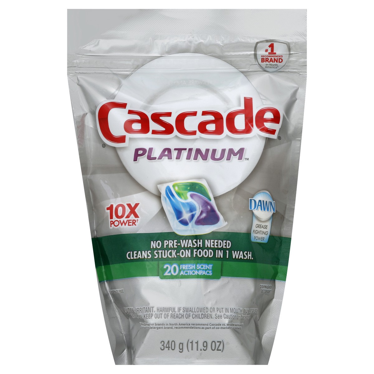 slide 2 of 3, Cascade Dishwasher Detergent 20 ea, 20 ct