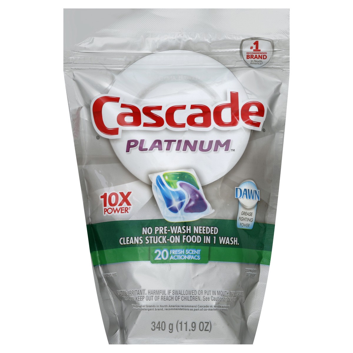 slide 3 of 3, Cascade Dishwasher Detergent 20 ea, 20 ct