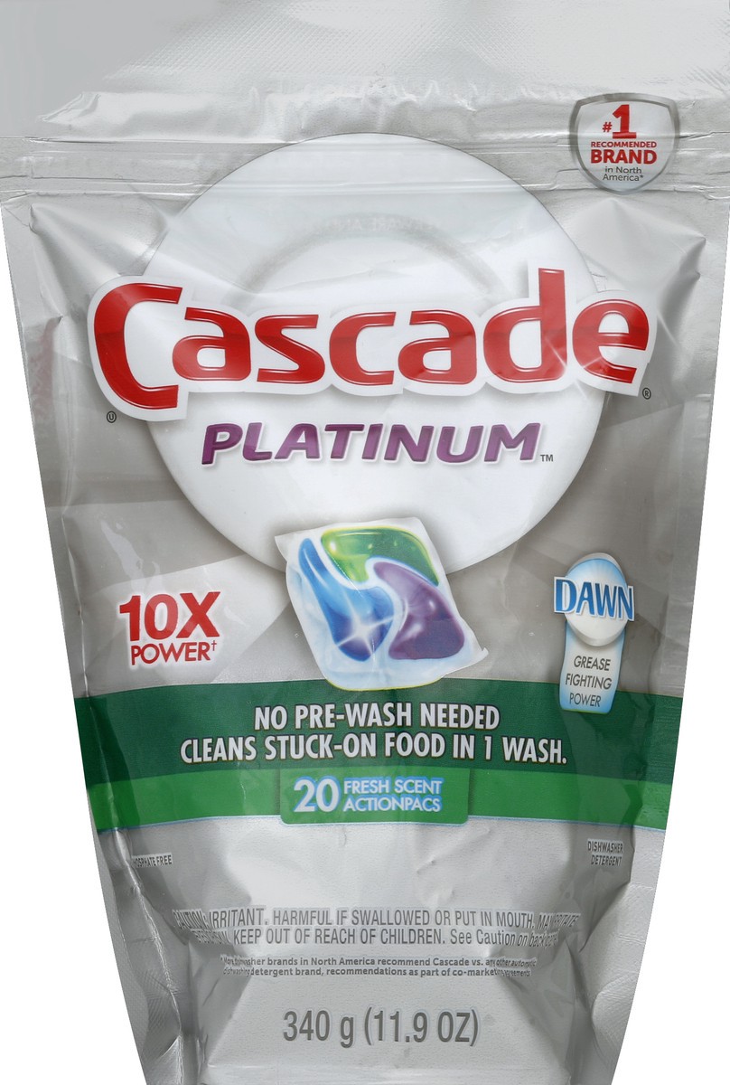 slide 1 of 3, Cascade Dishwasher Detergent 20 ea, 20 ct