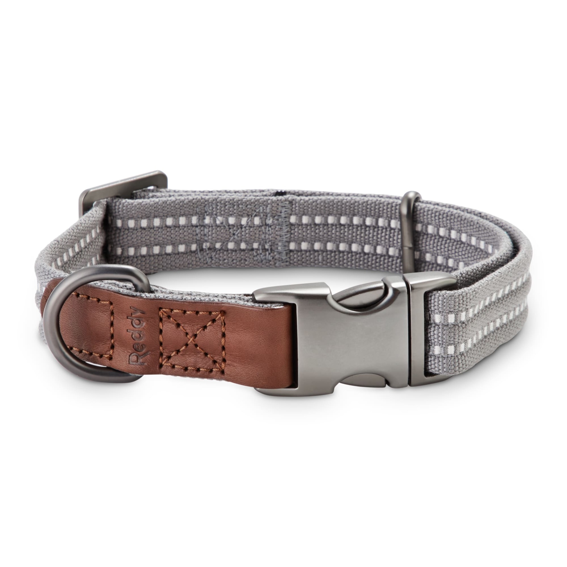 slide 1 of 1, Pets First Reddy Grey Webbed Dog Collar, MED