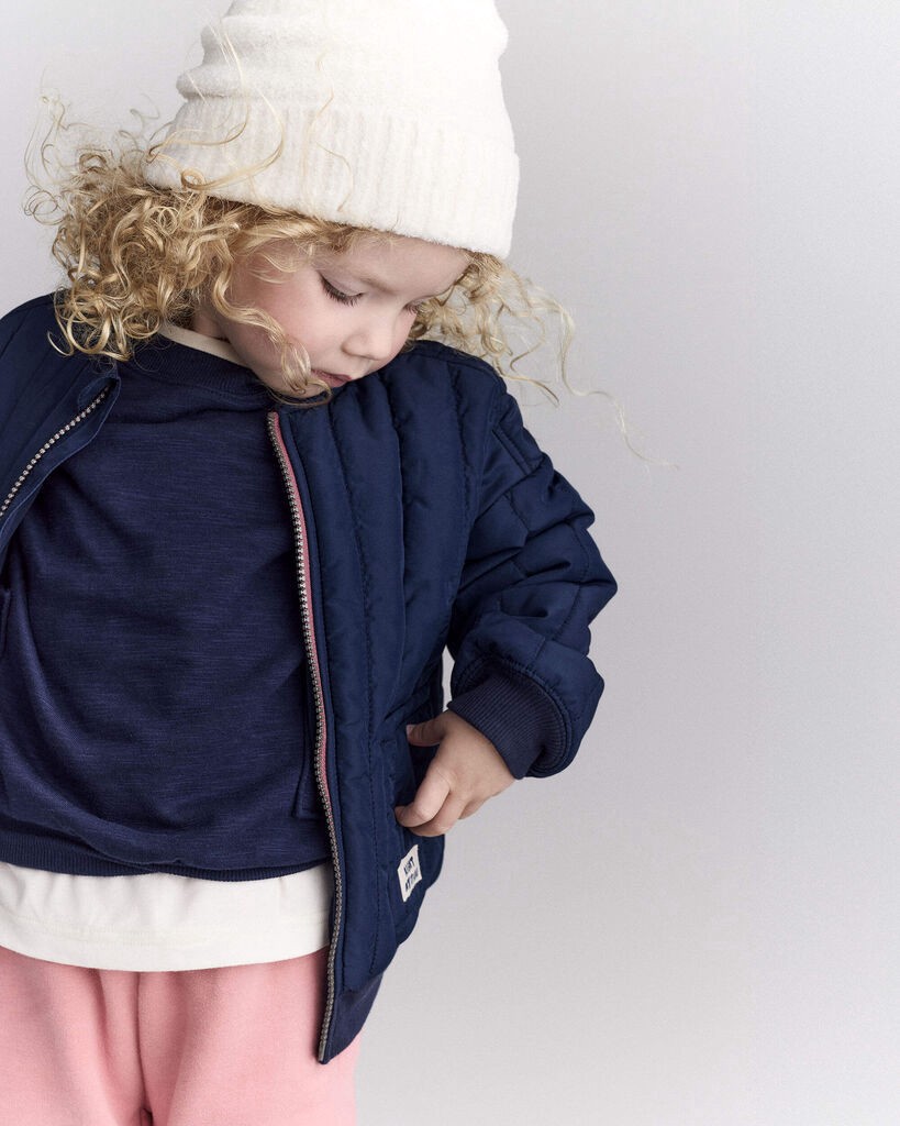 slide 3 of 7, Otteravenue Toddler Quilted Bomber Jacket - Navy Navy 2T, 1 ct