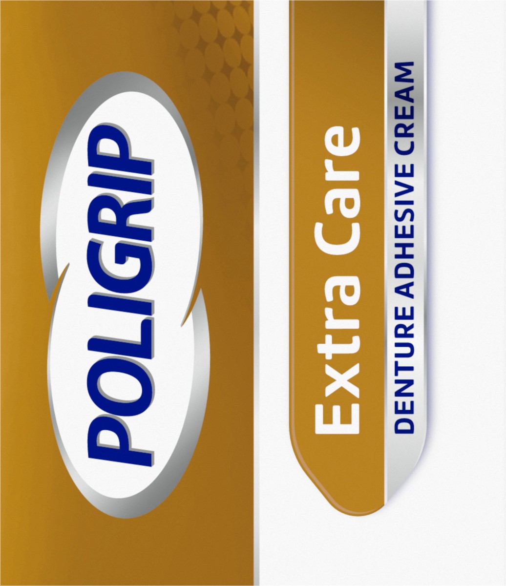 slide 6 of 8, Super Poligrip Extra Care Zinc Free Denture Adhesive Cream - 2.2 Ounces, 2.2 oz