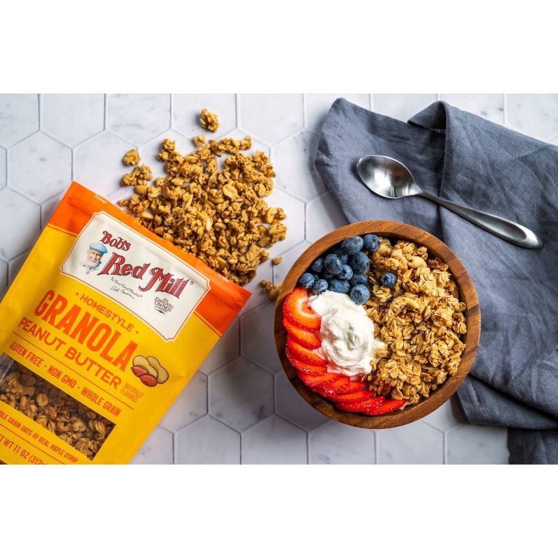 slide 3 of 5, Bob's Red Mill Homestyle Peanut Butter Granola 11 oz, 11 oz