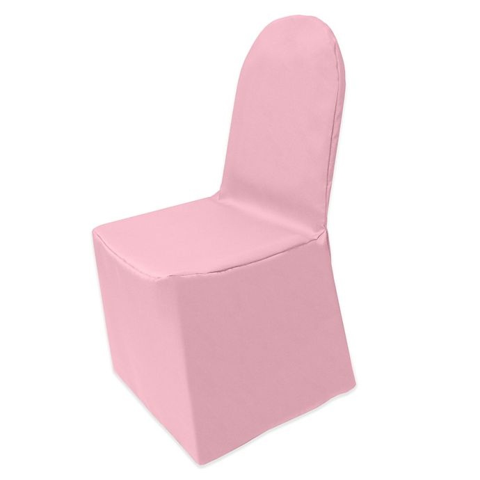 slide 1 of 1, Ultimate Textile Basic Polyester Cover for Banquet Chair - Light Pink, 1 ct