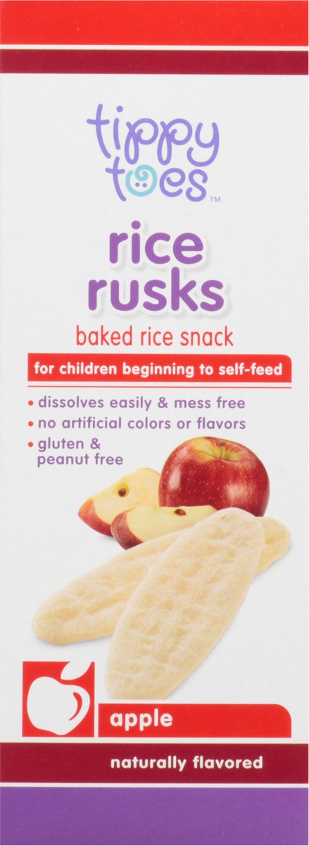 slide 4 of 15, Tippy Toes Rice Rusks Baked Apple Rice Snack 12 ea, 12 ct