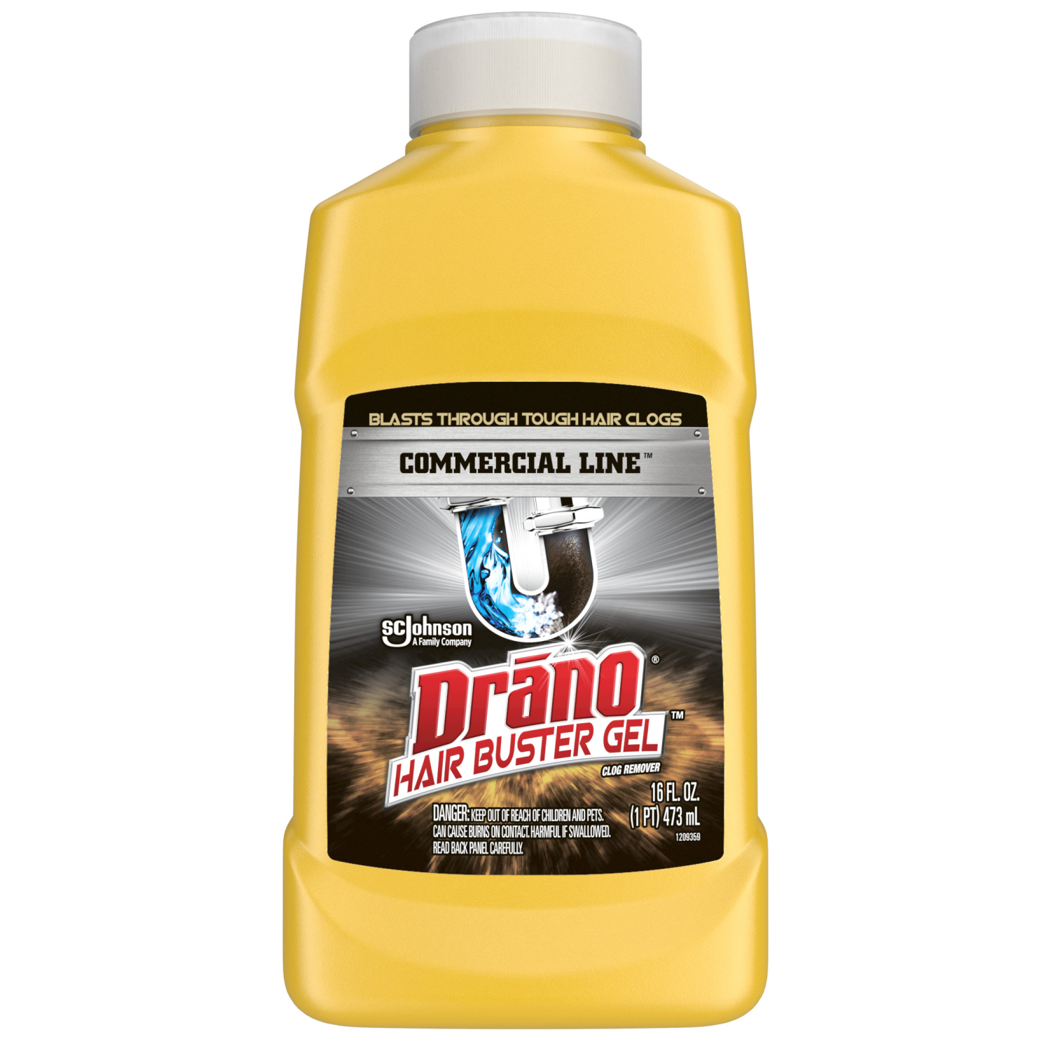 slide 1 of 4, Drano Commercial Line Hair Buster Gel Clog Remover 16 oz, 16 oz