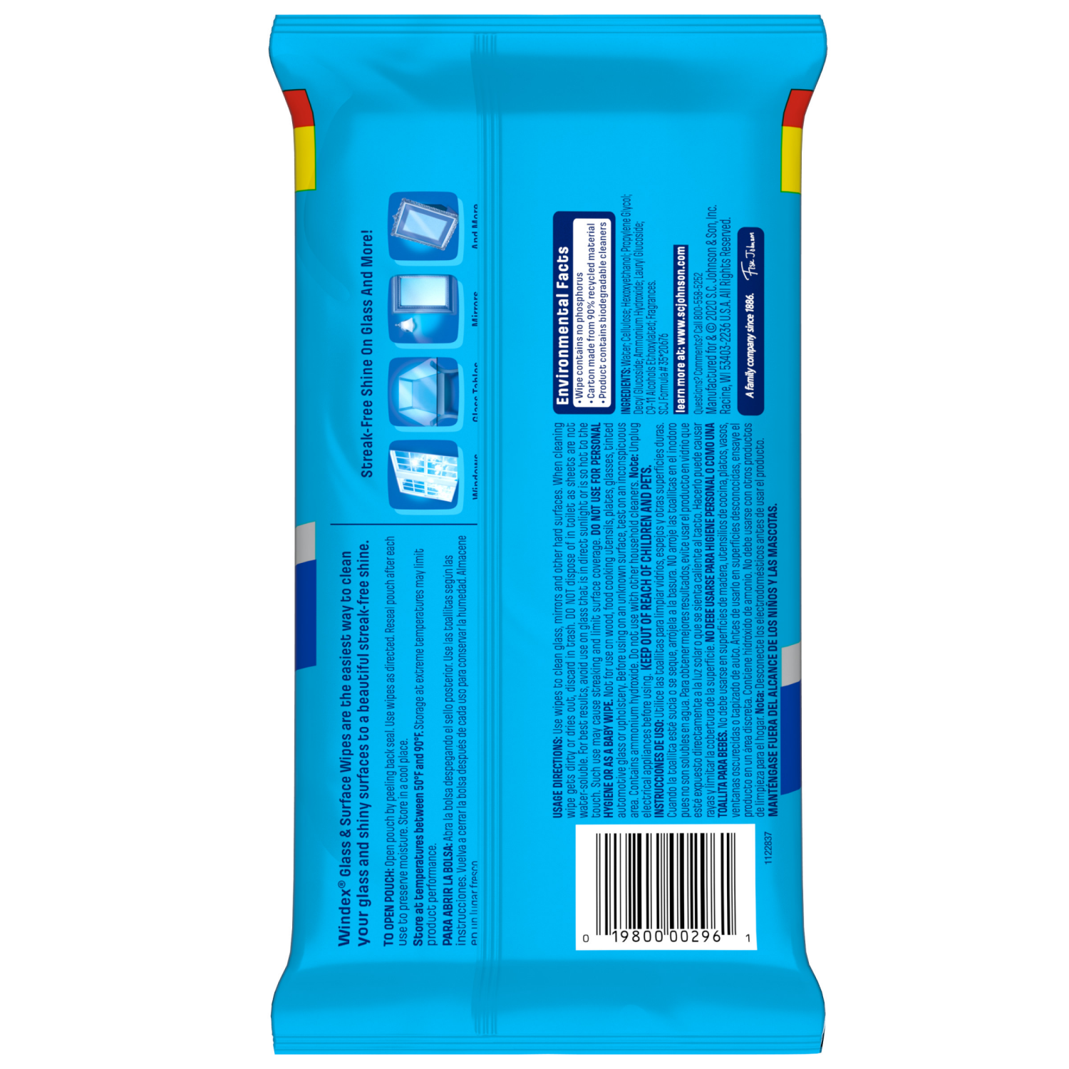 slide 2 of 8, Windex Glass and Surface Pre-Moistened Wipes, Original, 38 Count, 38 ct