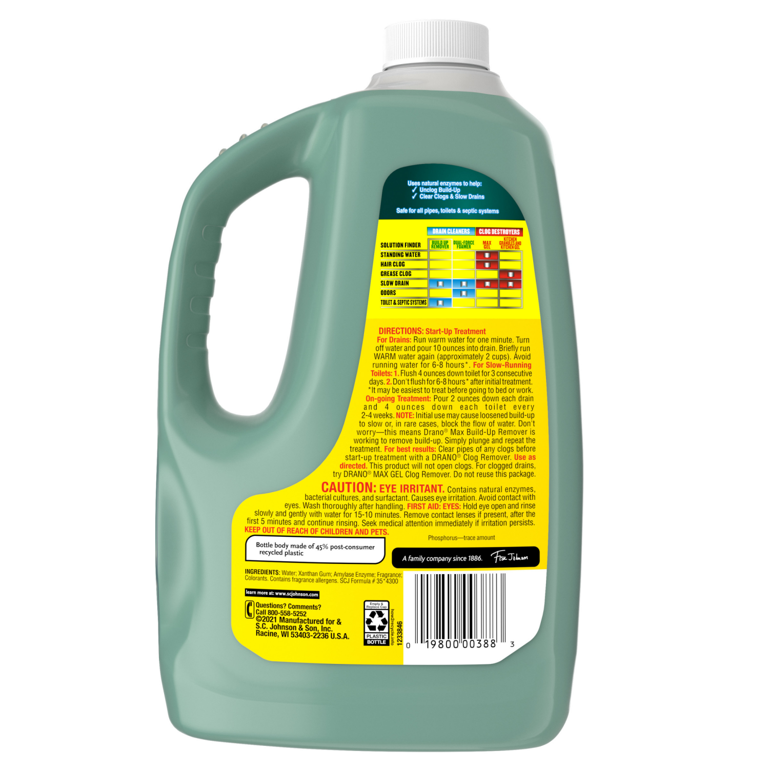 slide 7 of 8, Drano Commercial Line Max Build-Up Remover 64 fl oz, 64 oz
