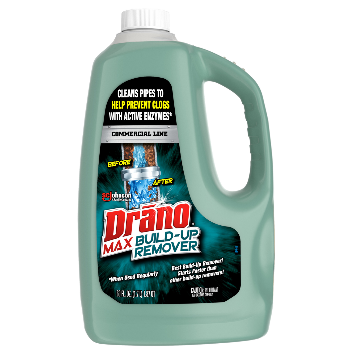 slide 1 of 8, Drano Commercial Line Max Build-Up Remover 64 fl oz, 64 oz