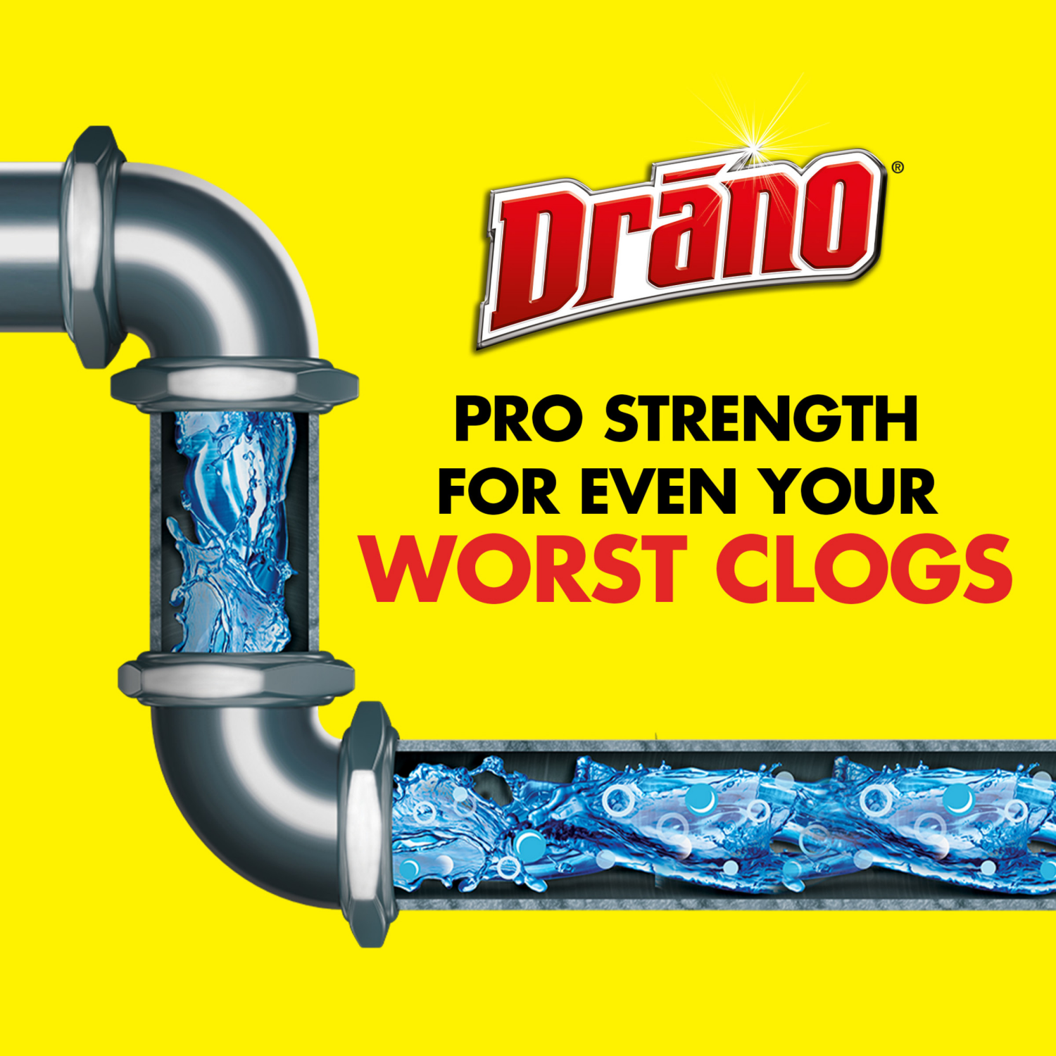 slide 4 of 8, Drano Commercial Line Pro Strength Max Gel Clog Remover 42 fl oz, 42 fl oz