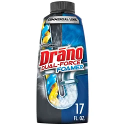 Drano Commercial Line Dual-Force Foamer, Powerful Clog Remover, 17 oz