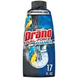 Drano Commercial Line Dual-Force Foamer, Powerful Clog Remover, 17 oz