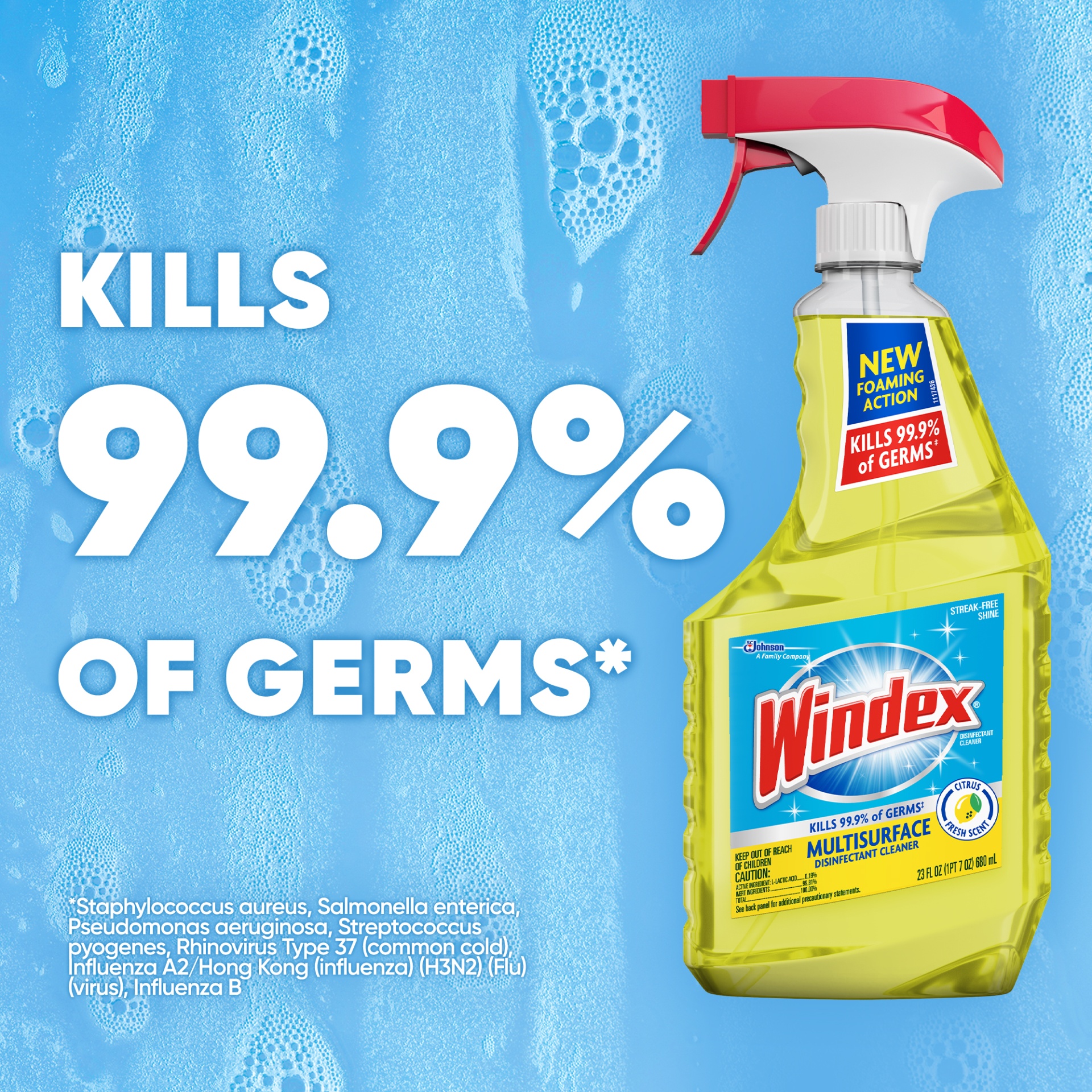 slide 5 of 7, Windex Disinfectant Cleaner Multi-Surface, 23 fl oz